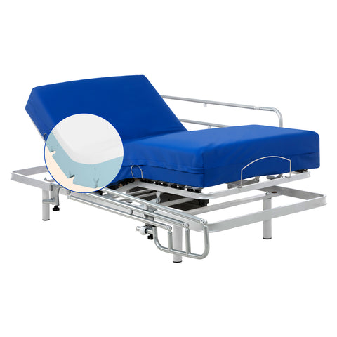 Pack Cama articulada con Colchón Viscoelástico Professional V6 | Mando inalámbrico (105x200 cm, barandillas)