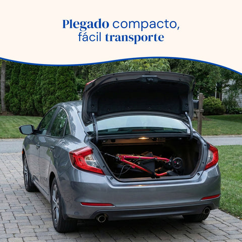 Andador Lambda | Cuatro ruedas, asiento y respaldo, andador para ancianos (Rojo)