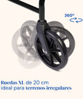 Ruedas XL, andador para ancianos, apto para exteriores y terrenos irregulares