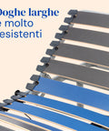 letto con doghe larghe e molto resistenti