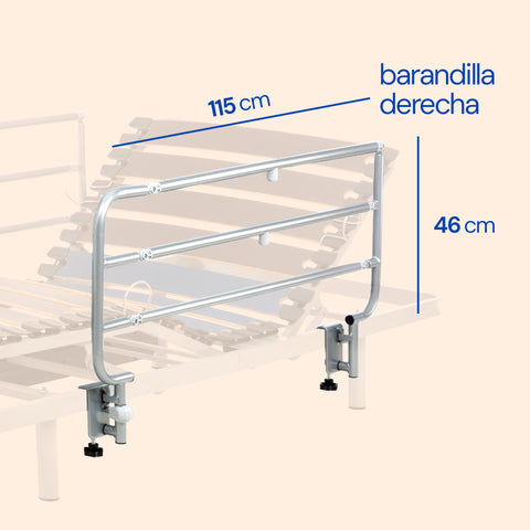 Barandilla cama ancianos - Barandilla derecha