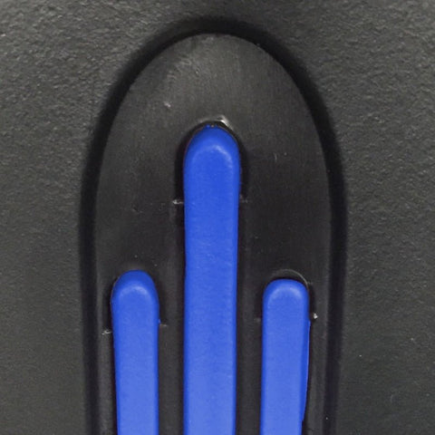 Muleta de aluminio con puño anatómico de goma color azul